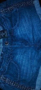 Women's Buffalo eyelet mini shorts.